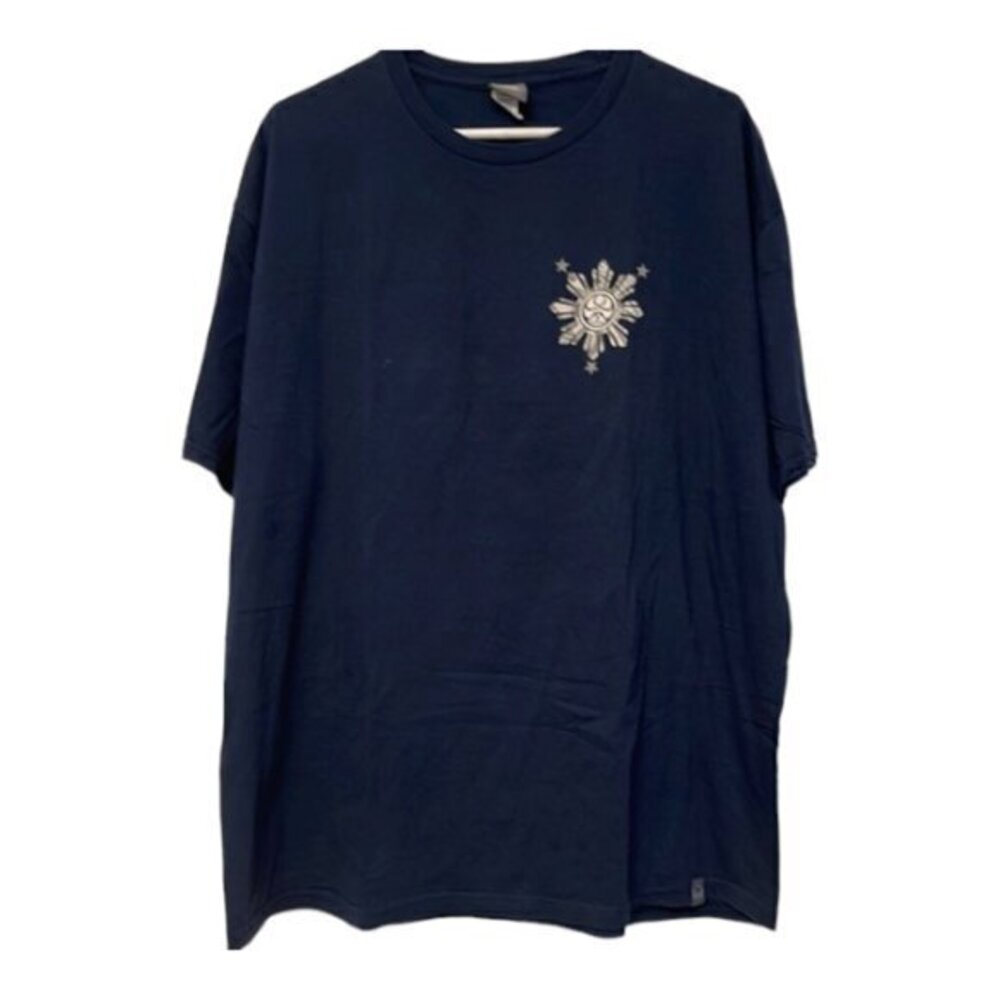 HIC Hawaiian Island Creations Filipino Flag Navy Blue Graphic Shirt 2XL #DS-0327